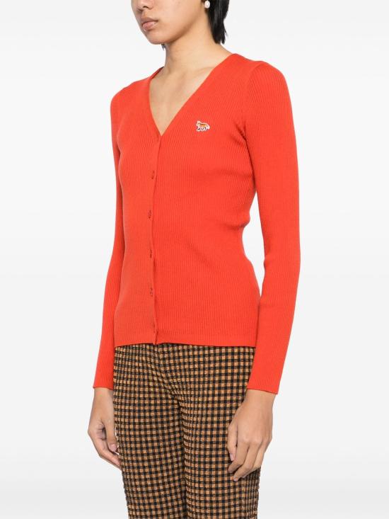  메종키츠네 가디건 NW00507KT1091P653 red - MAISON KITSUNE