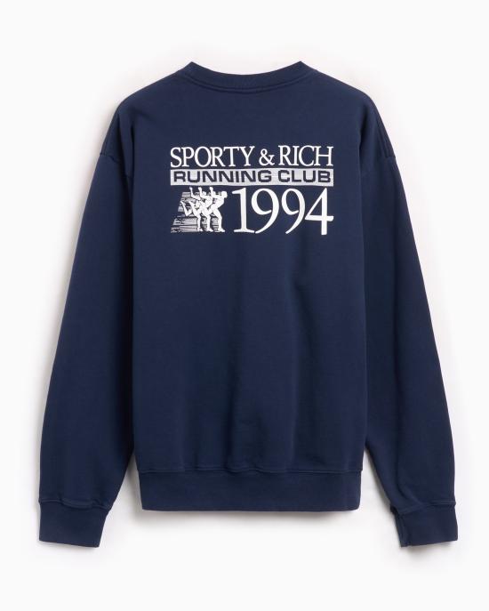  스포티앤리치 긴팔 티셔츠 ST071516170BL3231 NAVY WHITE DOM - SPORTY & RICH