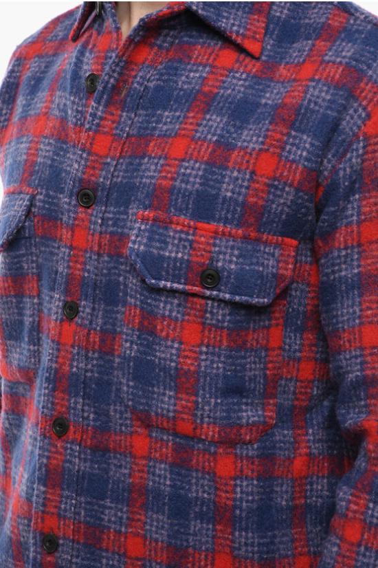  데스틴 긴팔 셔츠 WESTERCOLRWO R26 Blu Fantasia a quadri Rosso Multicolor - DESTIN