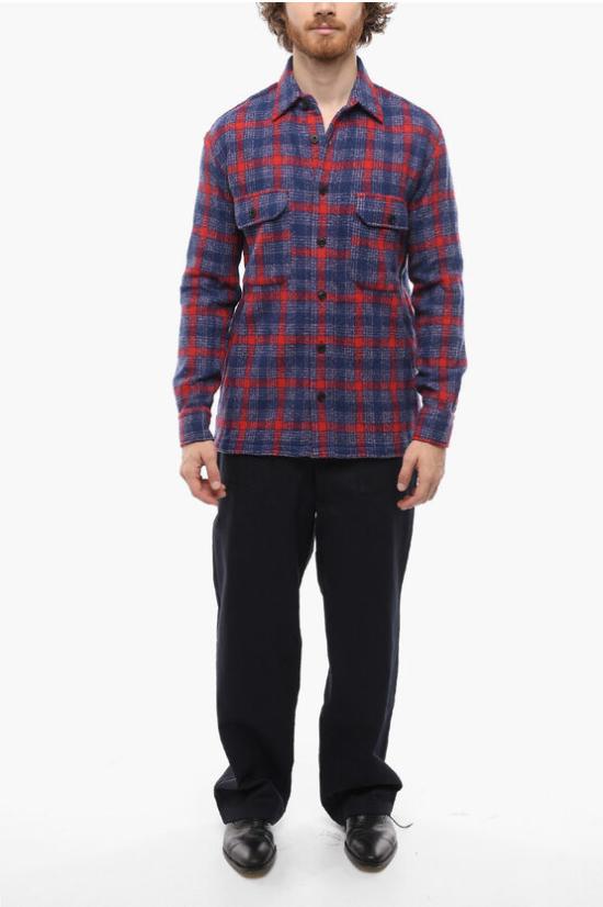  데스틴 긴팔 셔츠 WESTERCOLRWO R26 Blu Fantasia a quadri Rosso Multicolor - DESTIN