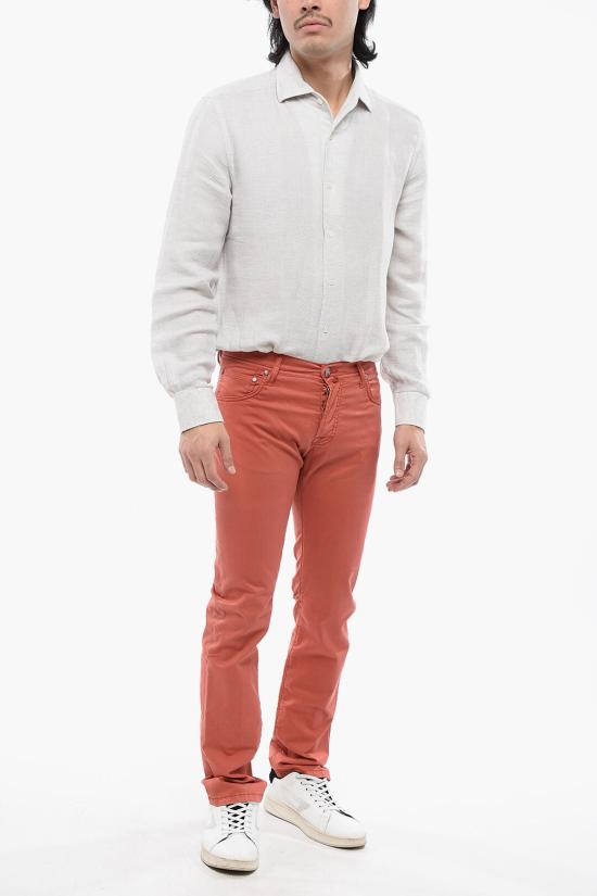  꼬르넬리아니 스트레이트 팬츠 7114JQ3 3110149 45 Orange - CORNELIANI