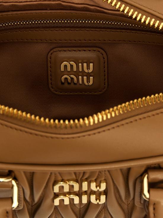 26FW 미우미우 아르카디 로고 토트백 5BB142VOONAN88F098L Brown - MIU MIU