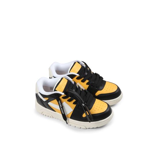 25SS [키즈] 오프화이트 스니커즈 OBIA011S25LEA0011610 YELLOW - OFF WHITE