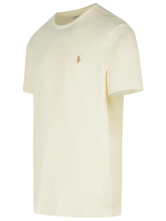 26FW 폴로 랄프로렌 포니로고 자수 반팔 티셔츠 710671438350 Cream - POLO RALPH LAUREN