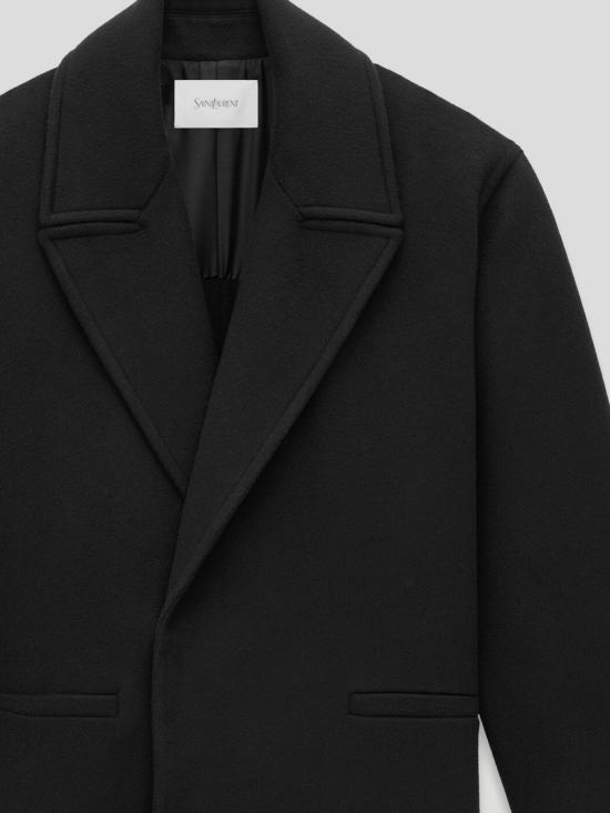 25SS 생로랑 코트 805977 Y2H321000 Black - SAINT LAURENT