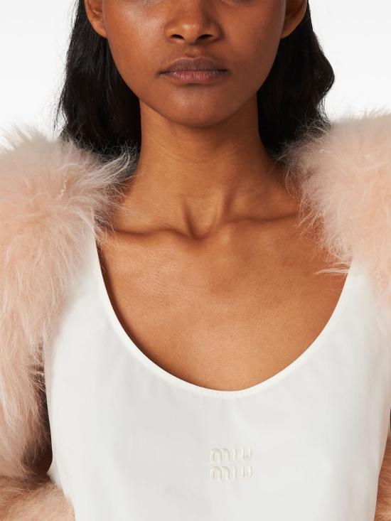  미우미우 민소매 티셔츠 MT1982SOOO10RG - MIU MIU