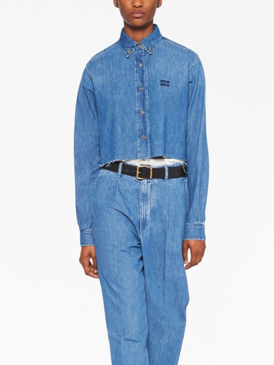  미우미우 셔츠 GWC104S2321294 blue - MIU MIU