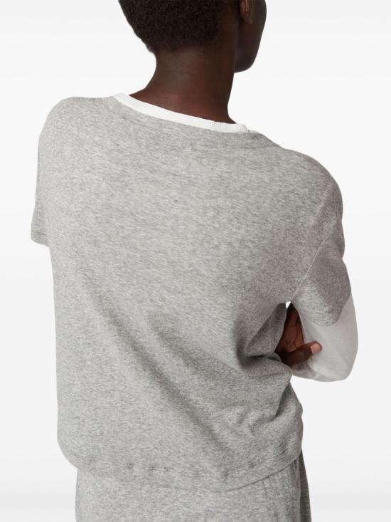  미우미우 반팔 티셔츠 MJN466S231133O grey - MIU MIU