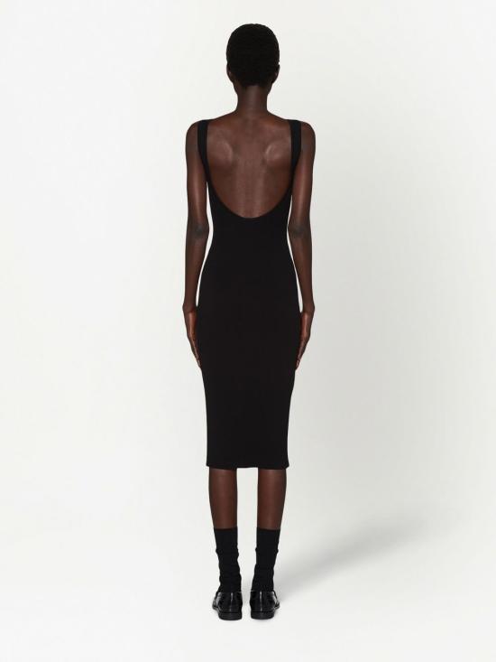  미우미우 미디 원피스 MMA776S23112TJ black - MIU MIU