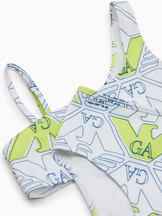  [키즈] 알마니 수영복/비치웨어 EG000001 AF10044 P0002 Bianco lime - ARMANI