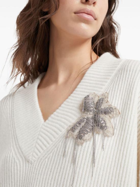  브루넬로 쿠치넬리 미디 원피스 M12709A92C2723 white - BRUNELLO CUCINELLI