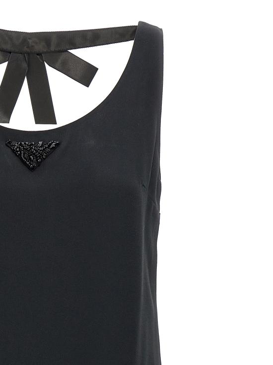 24FW 프라다 숏 원피스 P3O02RSOOO152DF0002 Black - PRADA