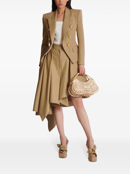  발망 미디 스커트 DF0LD445CF480FK beige - BALMAIN