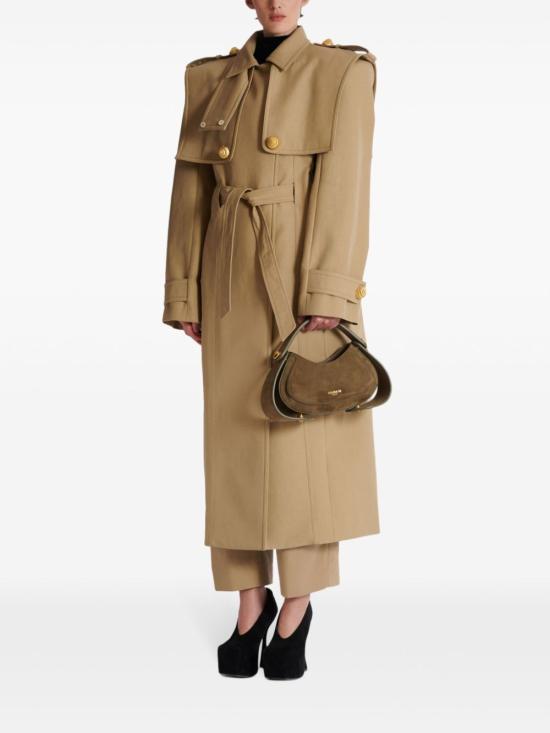  발망 숄더백 DN0DB943LMGE7UA khaki - BALMAIN