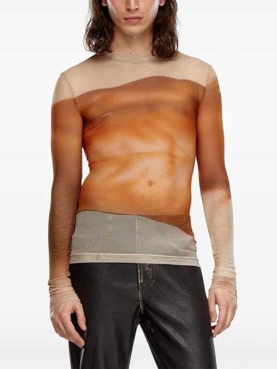  디젤 긴팔 티셔츠 P014390SPEM orange - DIESEL