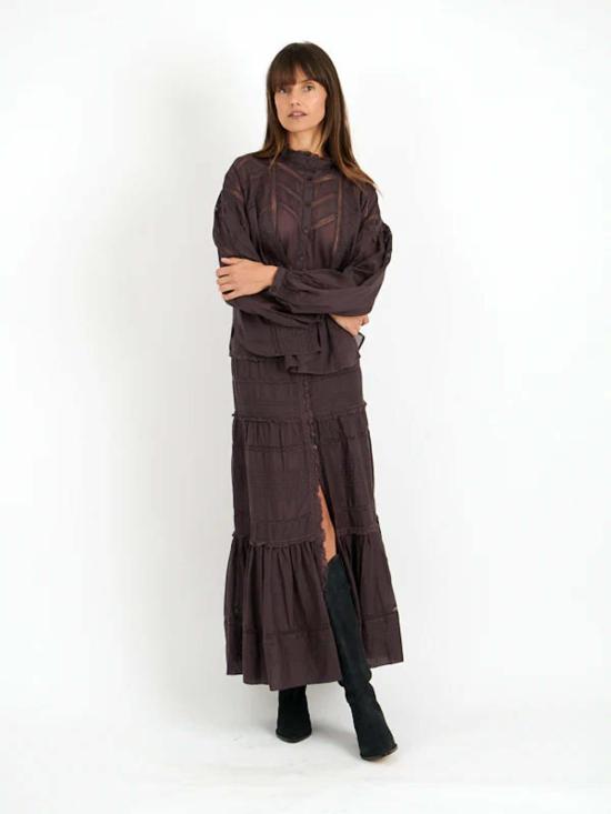  이자벨마랑에뚜왈 롱 스커트 Isabel Marant Etoile Gihane 스커트 다크 플럼