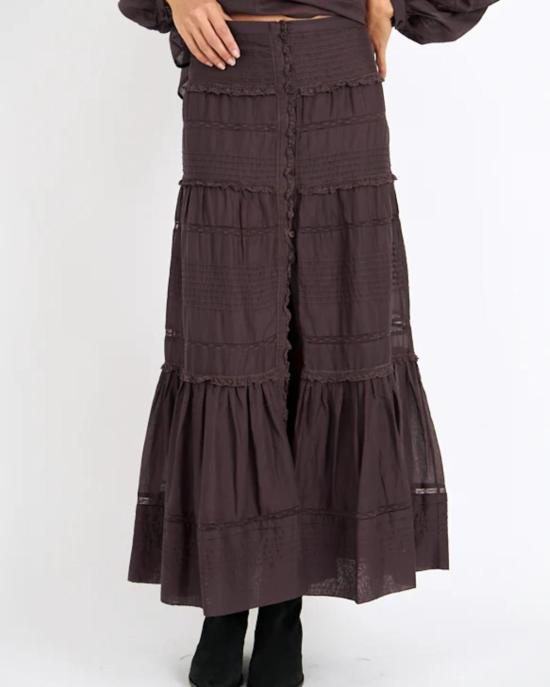  이자벨마랑에뚜왈 롱 스커트 Isabel Marant Etoile Gihane 스커트 다크 플럼 - ISABEL MARANT ETOILE