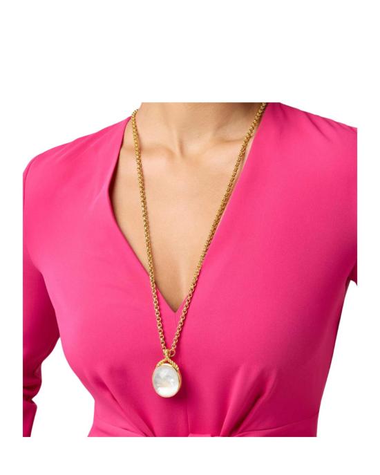  줄리 보스 목걸이/팬던트 나소 스톤 펜던트 아이리디슨트 아쿠아마린 블루 - JULIE VOS