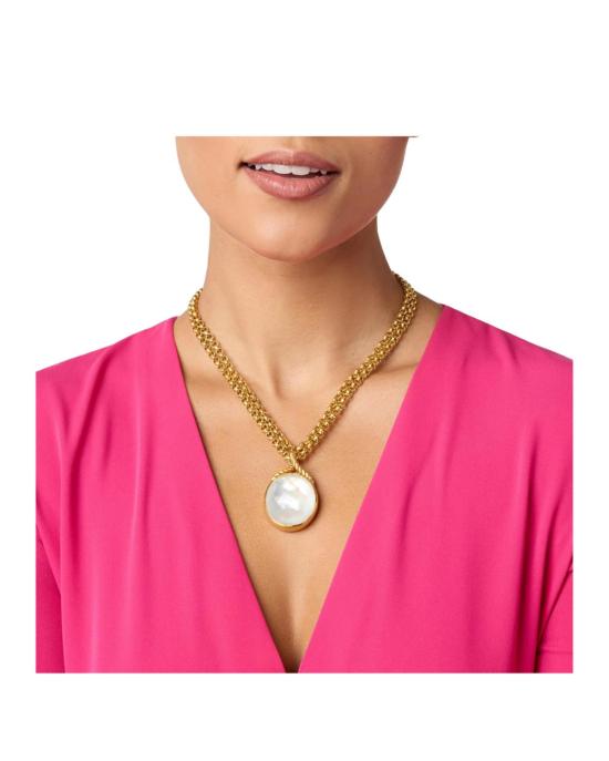  줄리 보스 목걸이/팬던트 나소 스톤 펜던트 아이리디슨트 아쿠아마린 블루