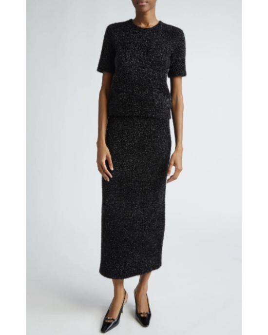  Lela Rose 롱 스커트 렐라 로즈 틴셀 스커트 - OTHER BRANDS