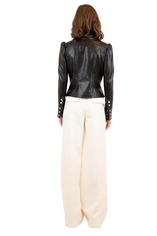  심카이 자켓 와이엇 비건 레더 지퍼업 재킷 - SIMKHAI