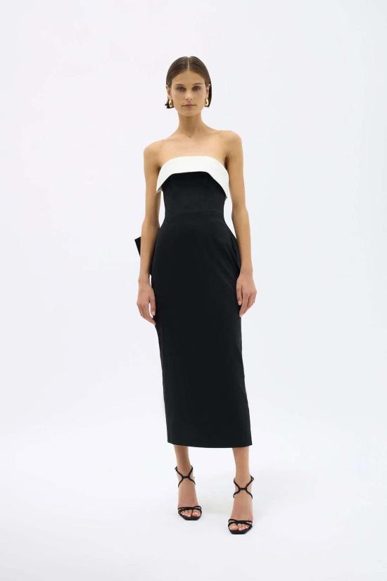  레이첼 길버트 롱 원피스 버디 드레스 블랙/화이트