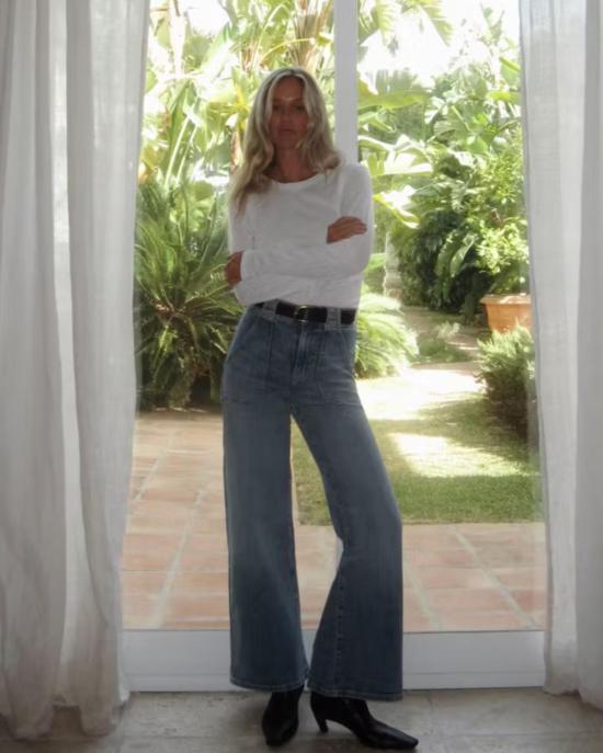  프레임 데님 팬츠 데님 모던 포켓 진 카펜터