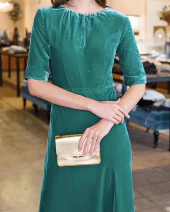  MASHBURN 롱 원피스 매쉬번 리사 드레스 제이드 벨벳 - MASHBURN