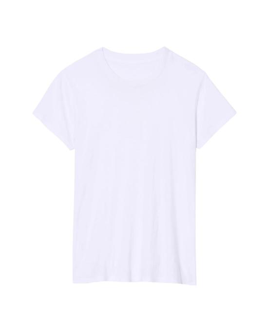  닐리로탄 반팔 티셔츠 Nili Lotan Mariela 크루넥 티셔츠 제트 블랙/블론드/화이트