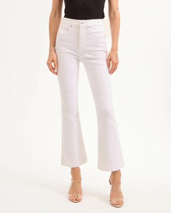  베로니카비어드 데님 팬츠 베로니카 비어드 카슨 하이 라이즈 앵클 플레어 화이트 - VERONICA BEARD