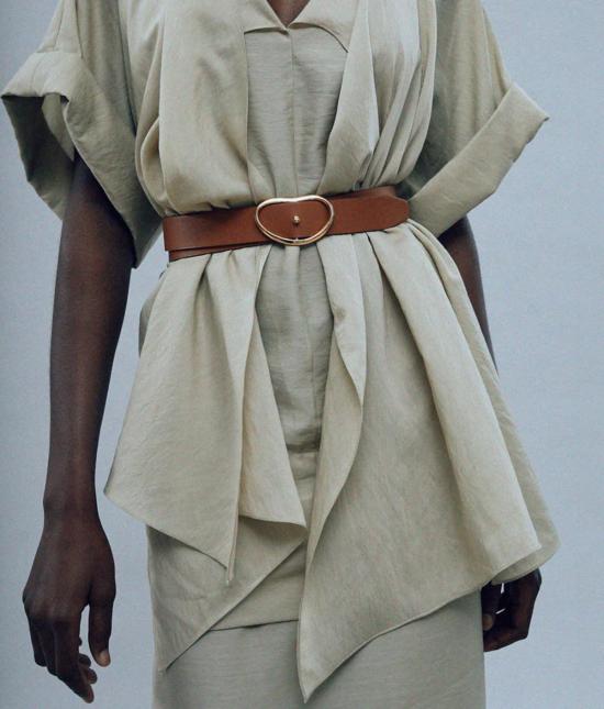  리지 포르투나토 레귤러 벨트 Lizzie Fortunato 와이드 조지아  탄 - LIZZIE FORTUNATO