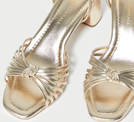  로플러랜달 샌들 뢰플러 랜달 올리비아 노트 미드힐  샴페인 - LOEFFLER RANDALL