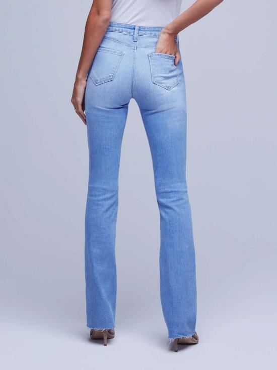  라장스 데님 팬츠 L'Agence Ruth H/R 스트레이트 오마하 - L'AGENCE