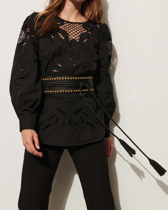  피그 와이드 벨트 Figue Dahlia 스터드 랩