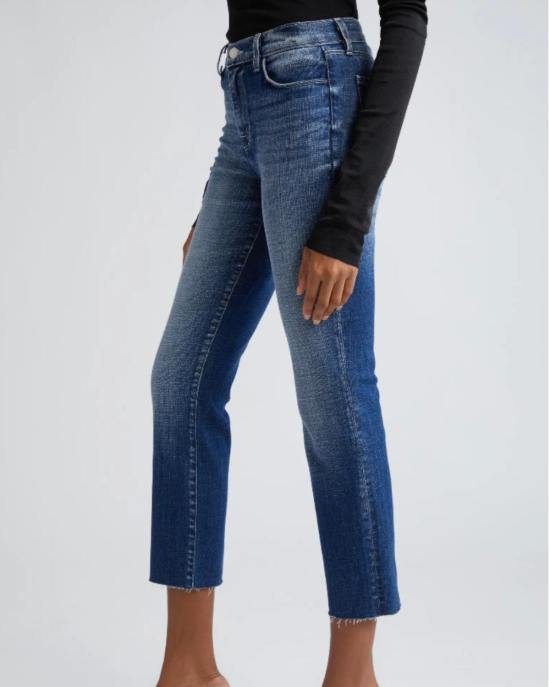  라장스 데님 팬츠 L'agence Sada H/R 크롭 슬림 데님 카스테익 - L'AGENCE