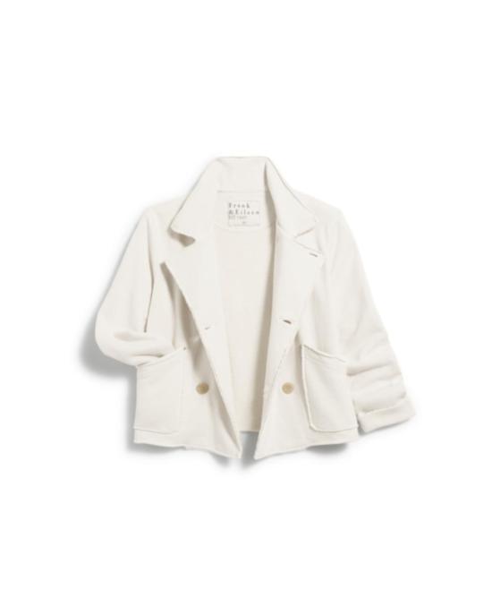  프랭크 앤 에일린 코트 프랭크 앤 일린 미니 벨파스트 크롭 피코트 빈티지 화이트