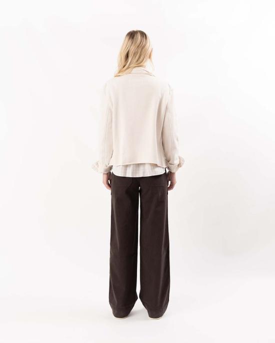  프랭크 앤 에일린 코트 프랭크 앤 일린 미니 벨파스트 크롭 피코트 빈티지 화이트 - FRANK & EILEEN