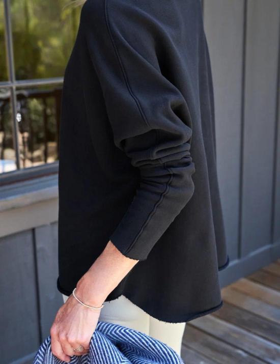  프랭크 앤 에일린 스웨터 Frank & Eileen Effie L/S 퍼넬넥 케이프렛 - FRANK & EILEEN