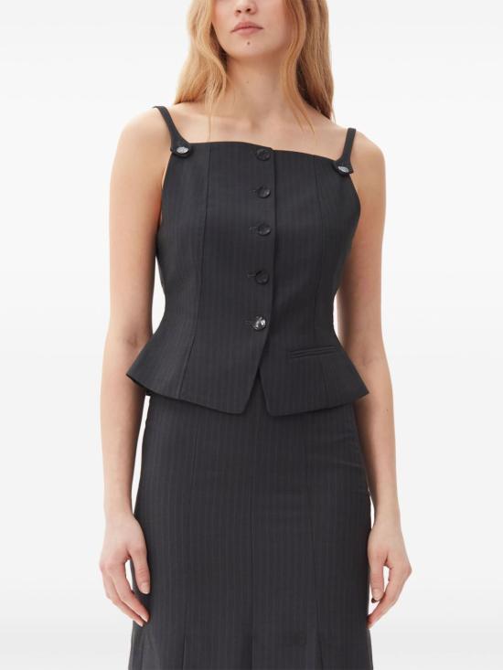  가니 민소매 티셔츠 F9484 - GANNI