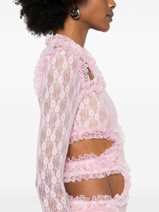  셀프 포트레이트 점프수트 SS25CK011JS pink - SELF PORTRAIT