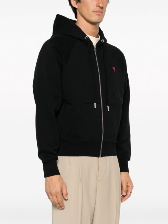  아미 후드 티셔츠 H23USW415747 black - AMI