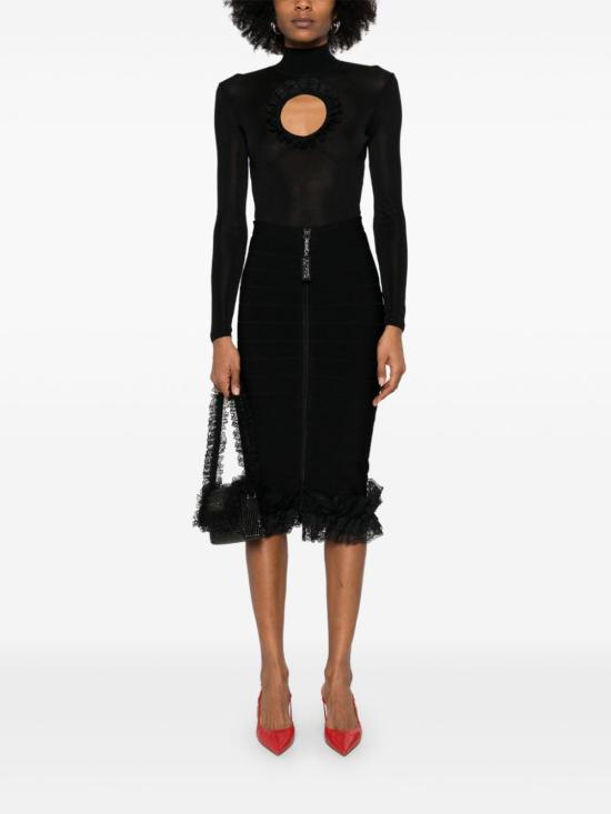  셀프 포트레이트 블라우스 SS25CK005T black - SELF PORTRAIT