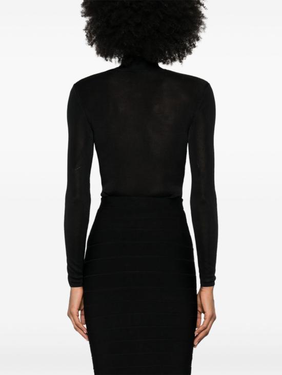  셀프 포트레이트 블라우스 SS25CK005T black - SELF PORTRAIT