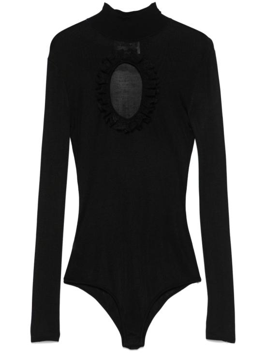  셀프 포트레이트 블라우스 SS25CK005T black