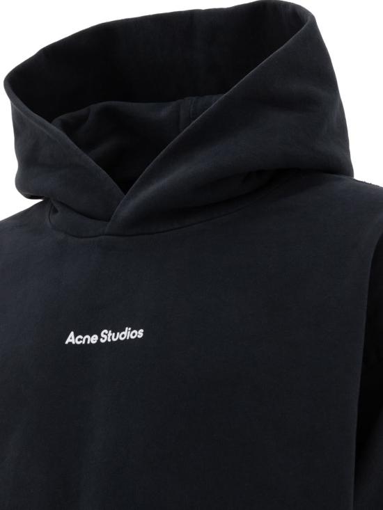 25SS 아크네 스튜디오 후드 티셔츠 CI0170900 Black - ACNE STUDIOS
