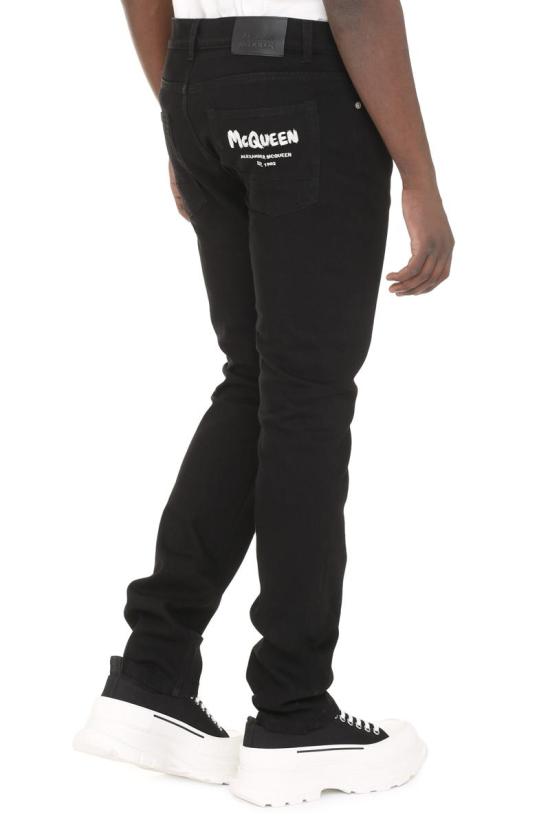  알렉산더 맥퀸 데님 팬츠 682084QSY49 1000 Black - ALEXANDER MCQUEEN