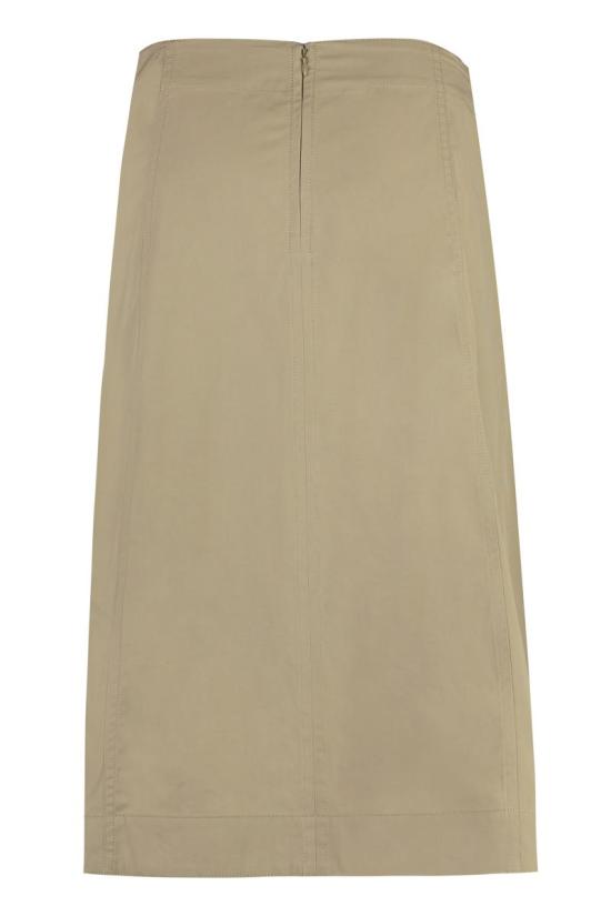  보테가베네타 코튼 미디 스커트 786369VA5Y0 9733 Beige - BOTTEGA VENETA
