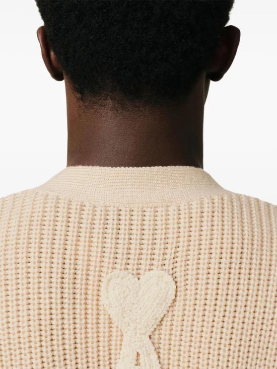  아미 가디건 E25UKC168KN0068 beige - AMI