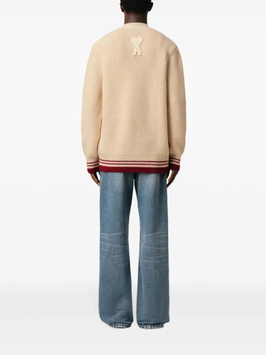  아미 가디건 E25UKC168KN0068 beige - AMI