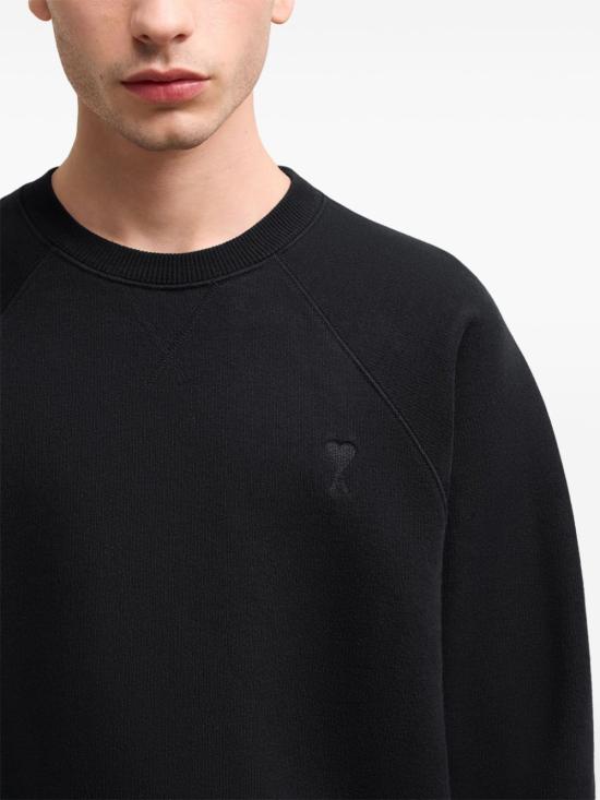  아미 긴팔 티셔츠 H24USW040JE0091 black - AMI